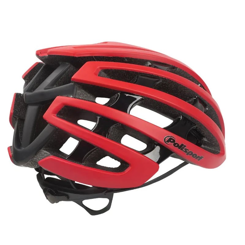 Capacete Ciclismo Polisport Light Road Vermelho E Preto Pedal Time